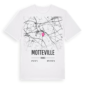 Motteville karta t-shirt – ekologisk bomull t-shirt från Pinshirt