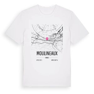 Moulineaux karta t-shirt – ekologisk bomull t-shirt från Pinshirt