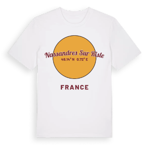 Nassandres sur Risle cirkel t-shirt – ekologisk bomull t-shirt från Pinshirt