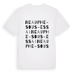 Neauphe-sous-Essai ordlek t-shirt – ekologisk bomull t-shirt från Pinshirt