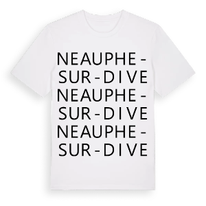Neauphe-sur-Dive ordlek t-shirt – ekologisk bomull t-shirt från Pinshirt