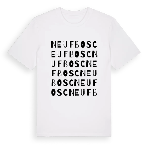 Neufbosc ordlek t-shirt – ekologisk bomull t-shirt från Pinshirt