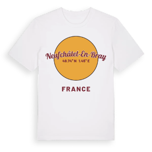 Neufchâtel-en-Bray cirkel t-shirt – ekologisk bomull t-shirt från Pinshirt