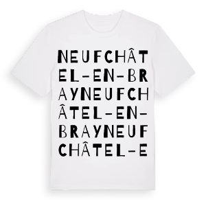 Neufchâtel-en-Bray ordlek t-shirt – ekologisk bomull t-shirt från Pinshirt