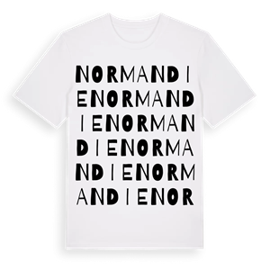 Normandie ordlek t-shirt – ekologisk bomull t-shirt från Pinshirt