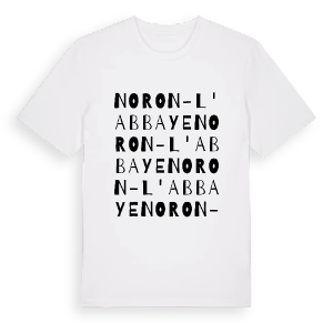Noron-l'Abbaye ordlek t-shirt – ekologisk bomull t-shirt från Pinshirt