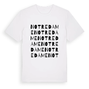 Notre Dame ordlek t-shirt – ekologisk bomull t-shirt från Pinshirt
