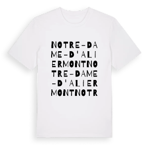 Notre-Dame-d'Aliermont ordlek t-shirt – ekologisk bomull t-shirt från Pinshirt