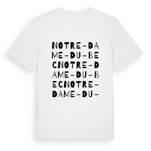 Notre-Dame-du-Bec ordlek t-shirt – ekologisk bomull t-shirt från Pinshirt