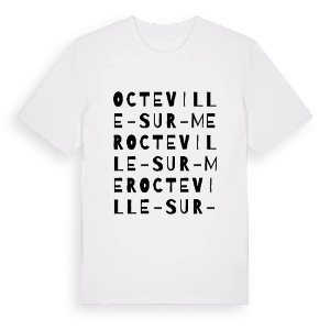 Octeville-sur-Mer ordlek t-shirt – ekologisk bomull t-shirt från Pinshirt