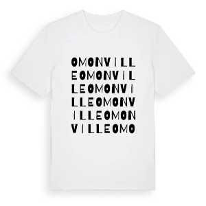 Omonville ordlek t-shirt – ekologisk bomull t-shirt från Pinshirt