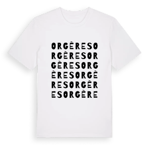 Orgères ordlek t-shirt – ekologisk bomull t-shirt från Pinshirt