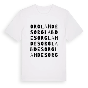 Orglandes ordlek t-shirt – ekologisk bomull t-shirt från Pinshirt