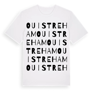 Ouistreham ordlek t-shirt – ekologisk bomull t-shirt från Pinshirt