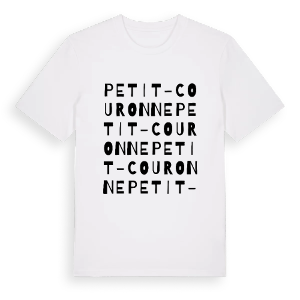 Petit-Couronne ordlek t-shirt – ekologisk bomull t-shirt från Pinshirt