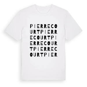 Pierrecourt ordlek t-shirt – ekologisk bomull t-shirt från Pinshirt