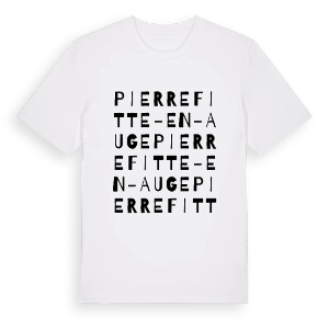 Pierrefitte-en-Auge ordlek t-shirt – ekologisk bomull t-shirt från Pinshirt