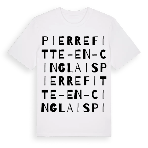 Pierrefitte-en-Cinglais ordlek t-shirt – ekologisk bomull t-shirt från Pinshirt