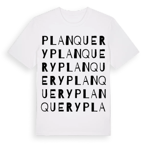 Planquery ordlek t-shirt – ekologisk bomull t-shirt från Pinshirt