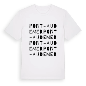 Pont-Audemer ordlek t-shirt – ekologisk bomull t-shirt från Pinshirt