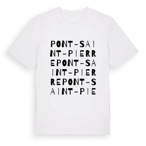 Pont-Saint-Pierre ordlek t-shirt – ekologisk bomull t-shirt från Pinshirt