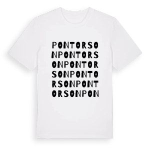 Pontorson ordlek t-shirt – ekologisk bomull t-shirt från Pinshirt