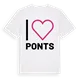 Jag älskar Ponts t-shirt stort tryck