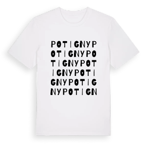 Potigny ordlek t-shirt – ekologisk bomull t-shirt från Pinshirt