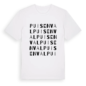 Puisenval ordlek t-shirt – ekologisk bomull t-shirt från Pinshirt