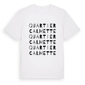 Quartier Calmette ordlek t-shirt – ekologisk bomull t-shirt från Pinshirt