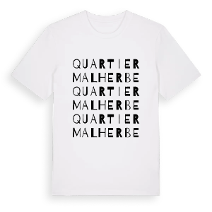 Quartier Malherbe ordlek t-shirt – ekologisk bomull t-shirt från Pinshirt