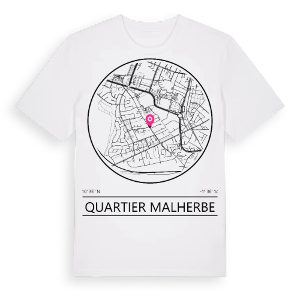 Quartier Malherbe t-shirt – ekologisk bomull t-shirt från Pinshirt