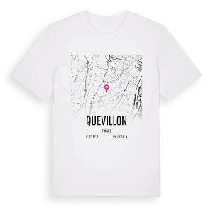 Quevillon karta t-shirt – ekologisk bomull t-shirt från Pinshirt