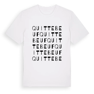 Quittebeuf ordlek t-shirt – ekologisk bomull t-shirt från Pinshirt