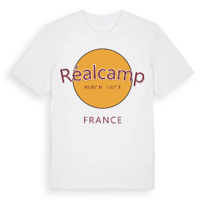 Réalcamp cirkel t-shirt – ekologisk bomull t-shirt från Pinshirt