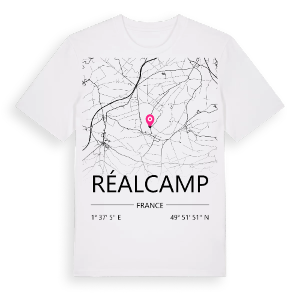 Réalcamp karta t-shirt – ekologisk bomull t-shirt från Pinshirt