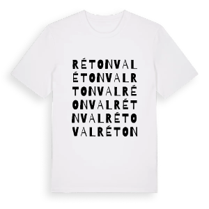 Rétonval ordlek t-shirt – ekologisk bomull t-shirt från Pinshirt