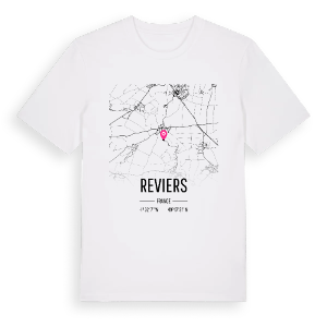 Reviers karta t-shirt – ekologisk bomull t-shirt från Pinshirt