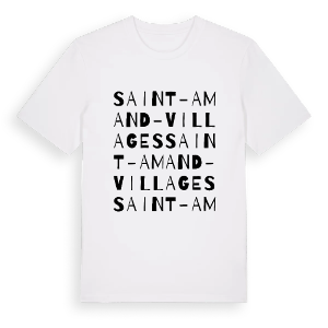 Saint-Amand-Villages ordlek t-shirt – ekologisk bomull t-shirt från Pinshirt