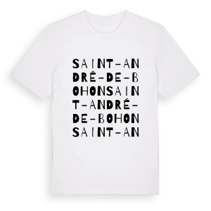 Saint-André-de-Bohon ordlek t-shirt – ekologisk bomull t-shirt från Pinshirt