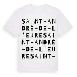 Saint-André-de-l'Eure ordlek t-shirt – ekologisk bomull t-shirt från Pinshirt