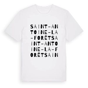 Saint-Antoine-la-Forêt ordlek t-shirt – ekologisk bomull t-shirt från Pinshirt