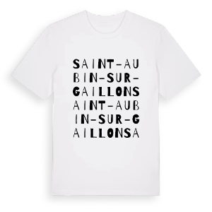 Saint-Aubin-sur-Gaillon ordlek t-shirt – ekologisk bomull t-shirt från Pinshirt