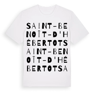 Saint-Benoît-d'Hébertot ordlek t-shirt – ekologisk bomull t-shirt från Pinshirt