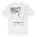 Saint-Clair-sur-les-Monts karta t-shirt