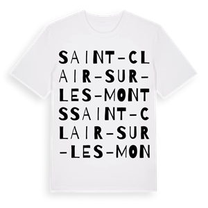 Saint-Clair-sur-les-Monts ordlek t-shirt – ekologisk bomull t-shirt från Pinshirt