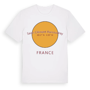 Saint-Clément-Rancoudray cirkel t-shirt – ekologisk bomull t-shirt från Pinshirt