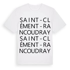 Saint-Clément-Rancoudray ordlek t-shirt – ekologisk bomull t-shirt från Pinshirt