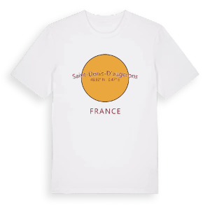 Saint-Denis-d'Augerons cirkel t-shirt – ekologisk bomull t-shirt från Pinshirt