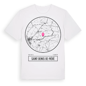 Saint-Denis-de-Méré t-shirt – ekologisk bomull t-shirt från Pinshirt